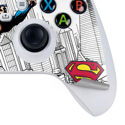 DC Comics Superman Flying Over City Pose Xbox Series S Controller Skin